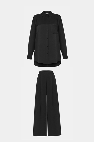 ZESTAW KOSZULA EMMA & SPODNIE ALLISON BLACK