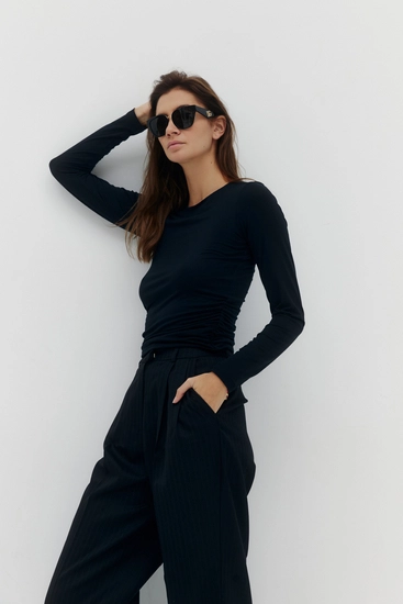 MADISON SCHWARZE HOSE